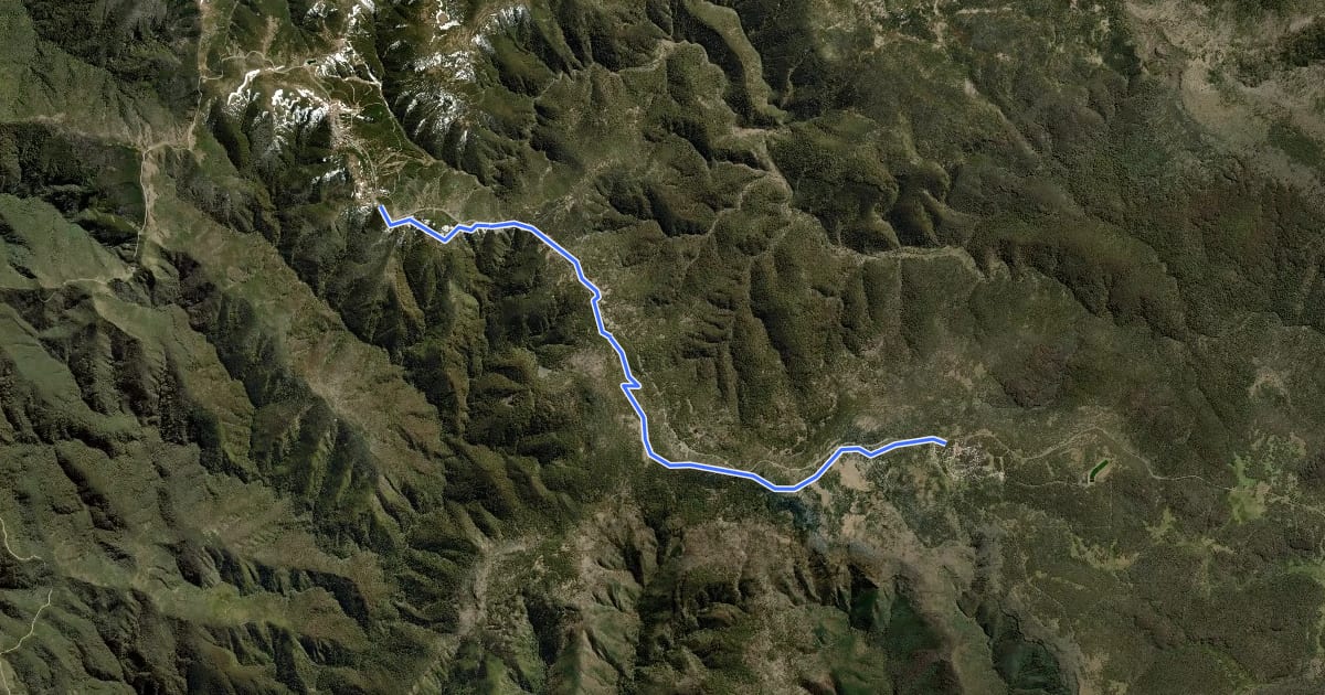 Маршрут Brabralung Trail на спутниковом снимке