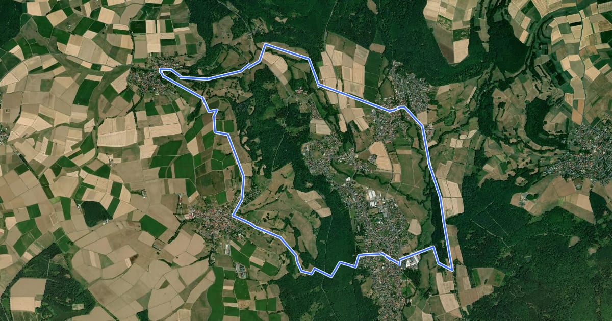 Маршрут Brachttaler Steingut-Panorama (Spessartfährten ) на спутниковом снимке