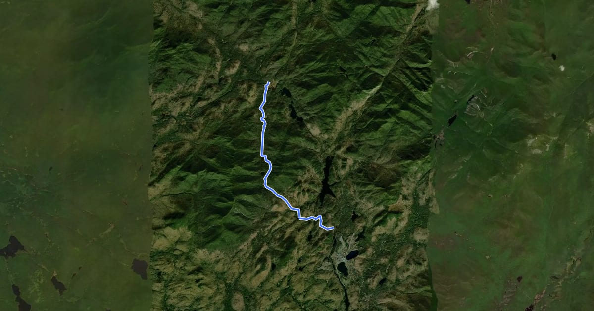 Маршрут Bradley Pond Trail на спутниковом снимке