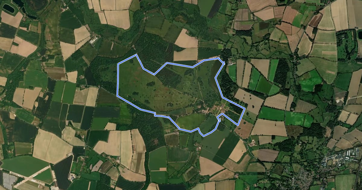 Маршрут Brady's Walk, Blickling Estate на спутниковом снимке