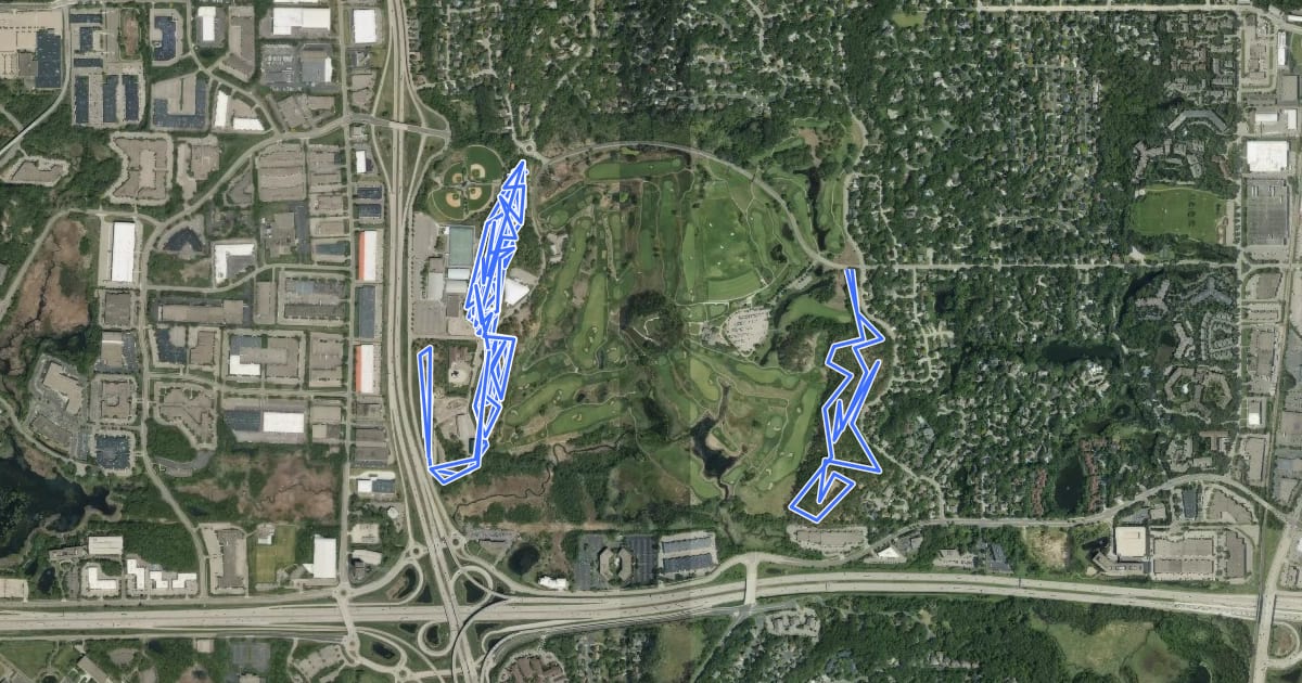 Маршрут Braemer Park на спутниковом снимке