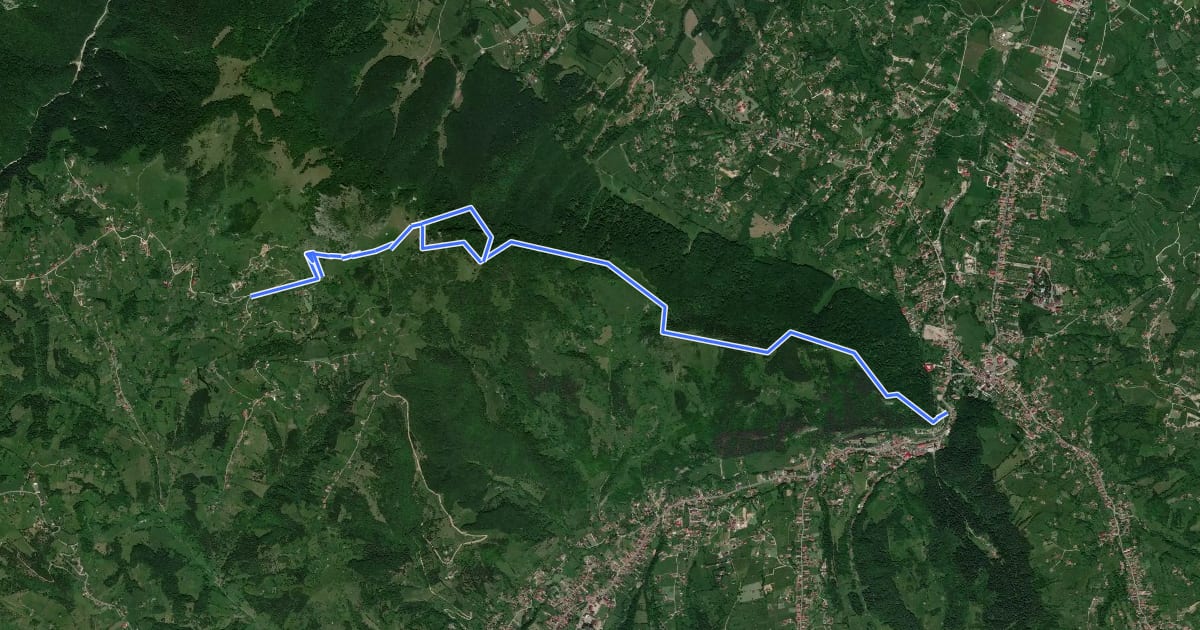 Маршрут Bran-sub Măgura Mare-Măgura на спутниковом снимке