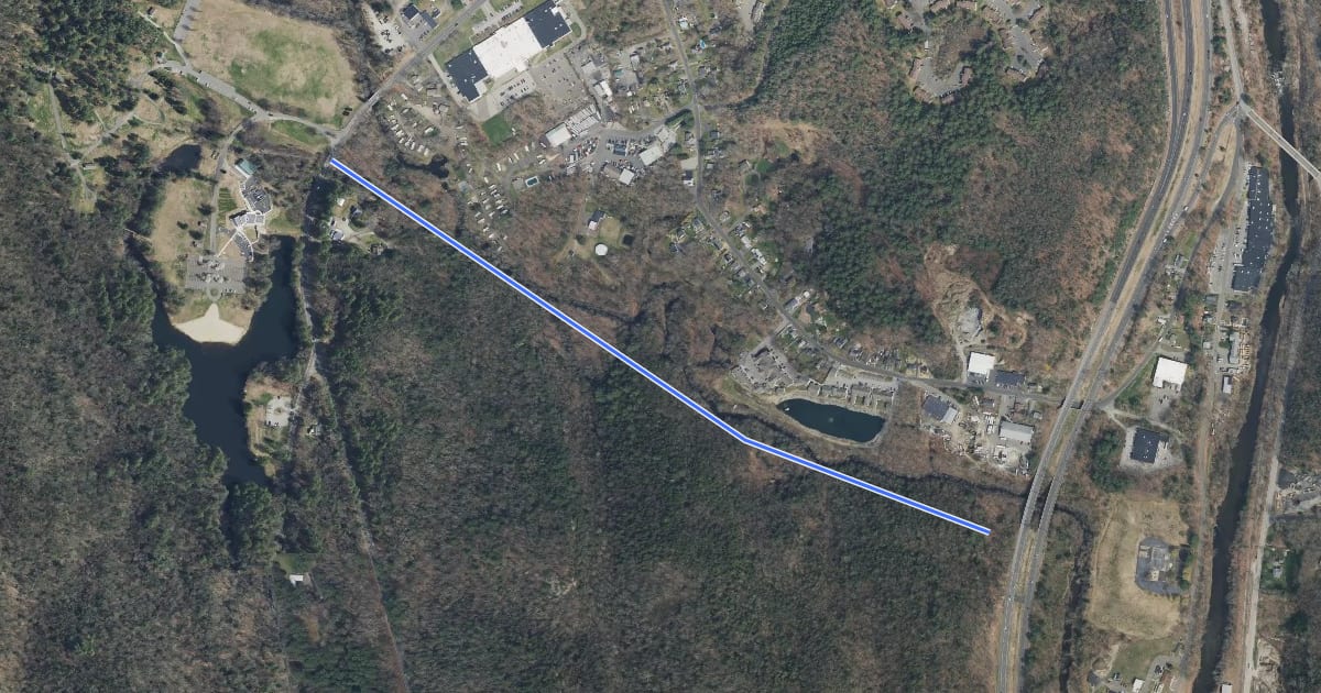 Маршрут Branch Brook Trail на спутниковом снимке