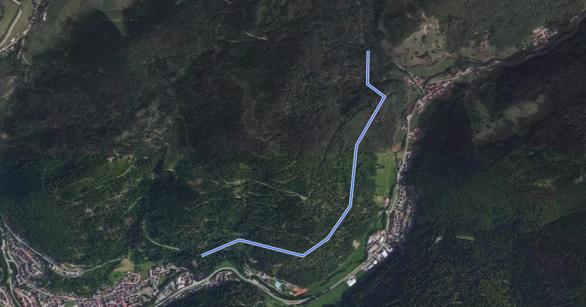 Маршрут Brandenberg - Todtnauer Kriegerdenkmal на спутниковом снимке