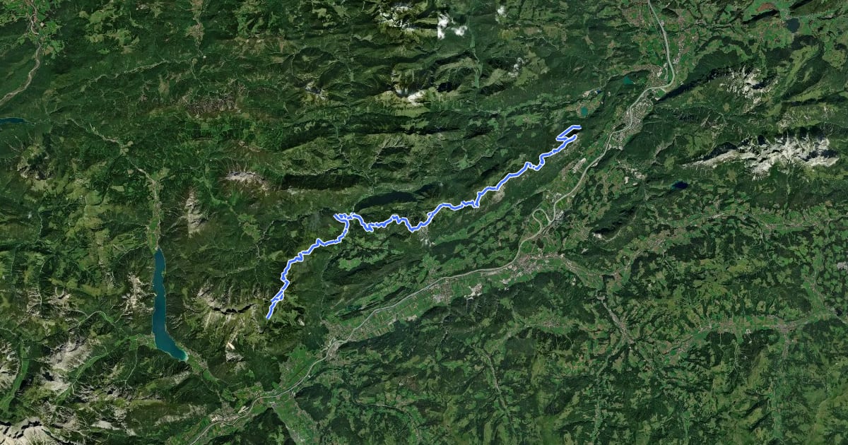 Маршрут Brandenbergvariante - Alternative zum Nordalpenweg 01 in den Brandenberger Alpen на спутниковом снимке