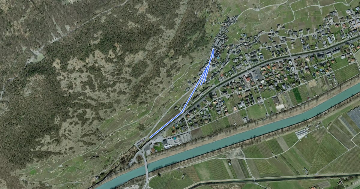 Маршрут Branson - Village > Branson - Pont du Rhône на спутниковом снимке