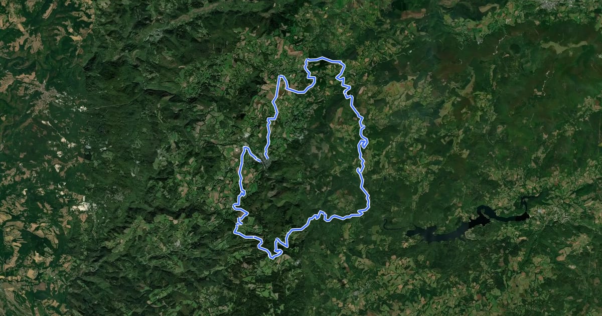 Маршрут brassac VTT 01 noir на спутниковом снимке