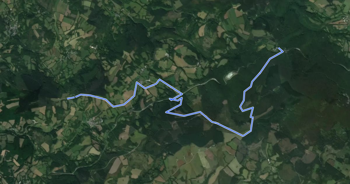 Маршрут brassac VTT liaison 01 на спутниковом снимке