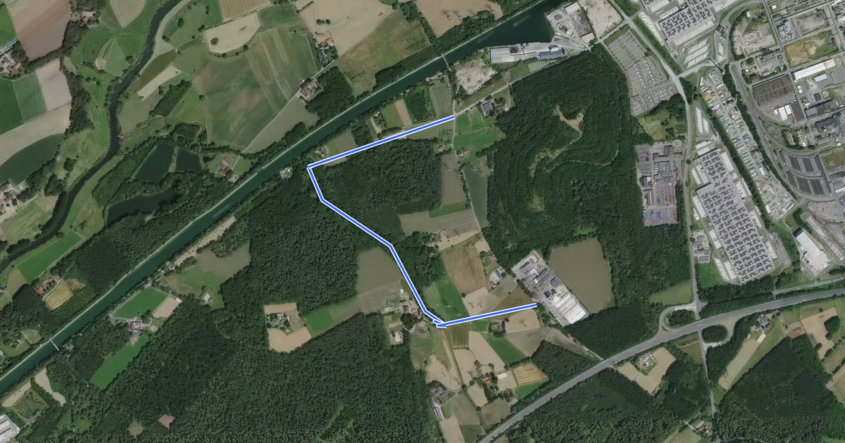 Маршрут Brassert Rundweg A3 на спутниковом снимке