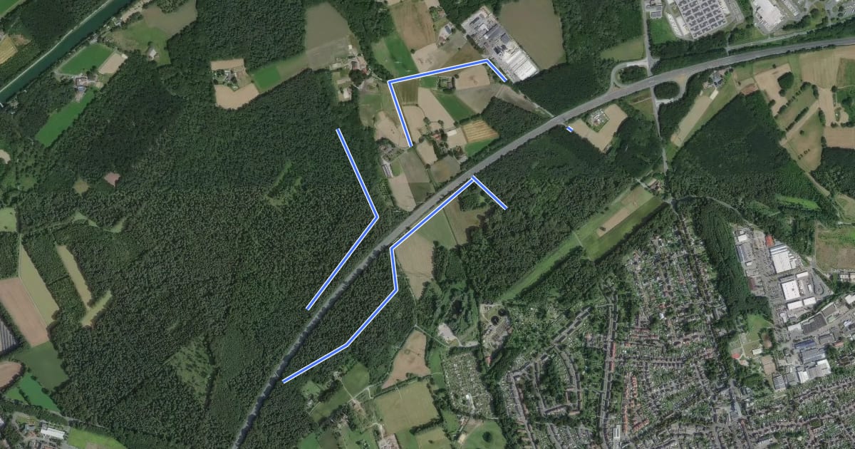 Маршрут Brassert Rundweg A6 на спутниковом снимке