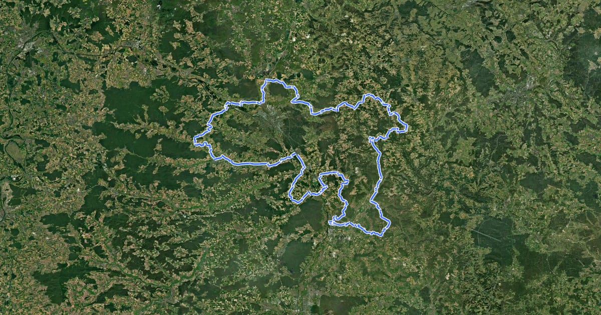 Маршрут Brauereien- und Bierkellertour на спутниковом снимке