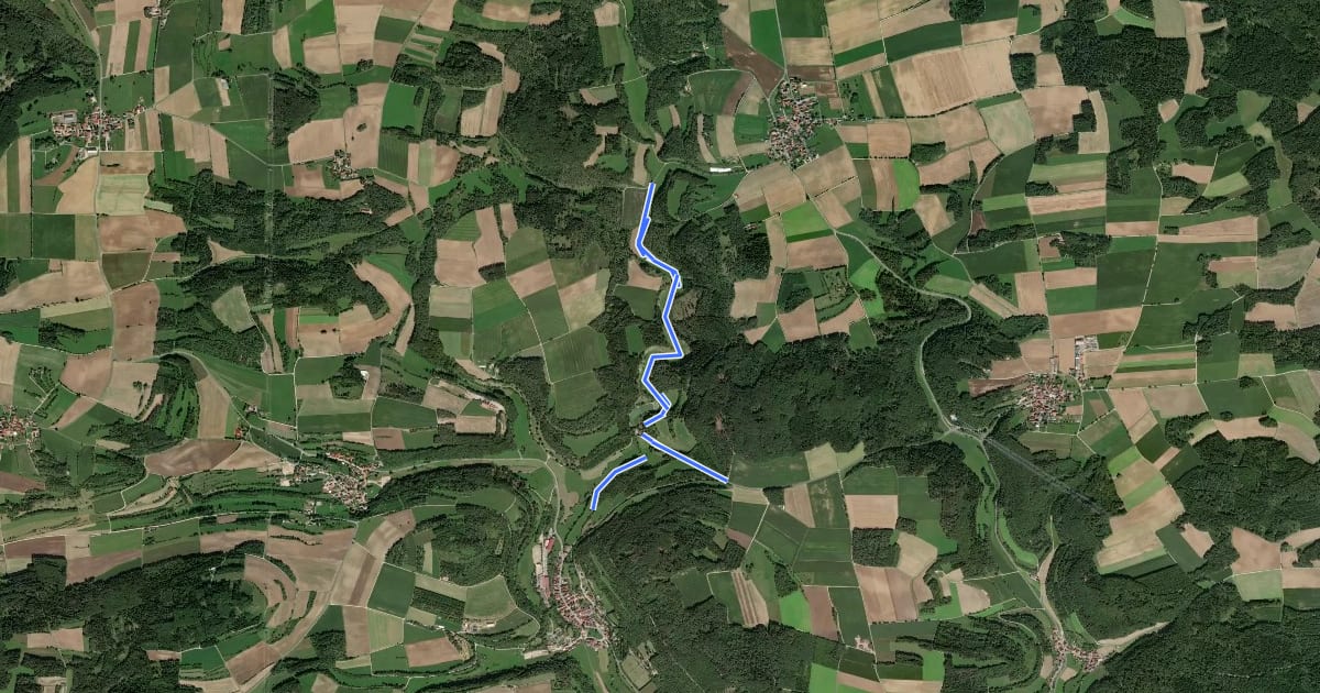 Маршрут Brauereienweg на спутниковом снимке