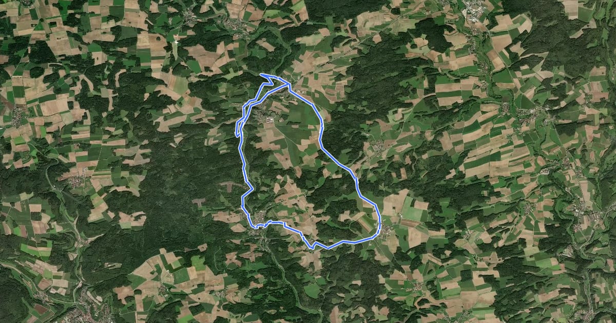 Маршрут Brauereienweg Aufseß на спутниковом снимке