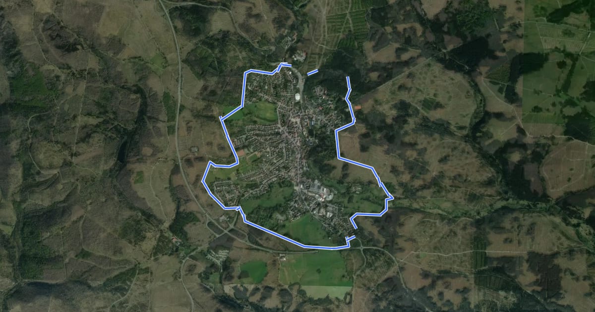 Маршрут Braunlager Rundweg на спутниковом снимке