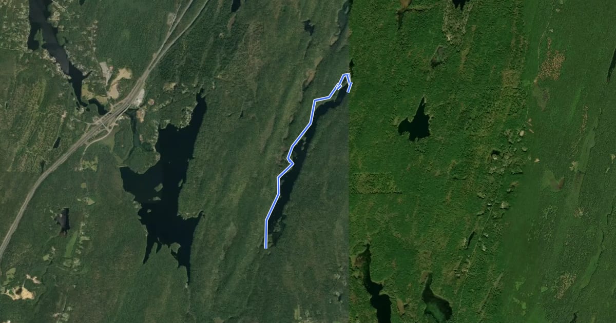Маршрут Breakneck Pond View Trail на спутниковом снимке
