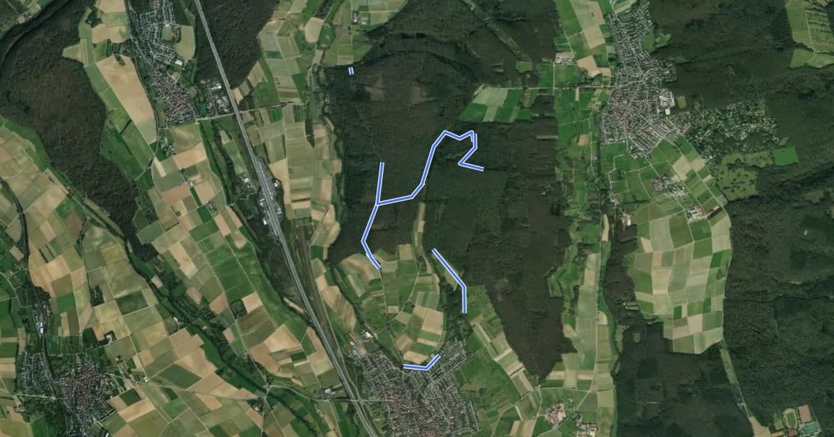Маршрут Breckenheim: Rundwanderweg Eichblatt на спутниковом снимке