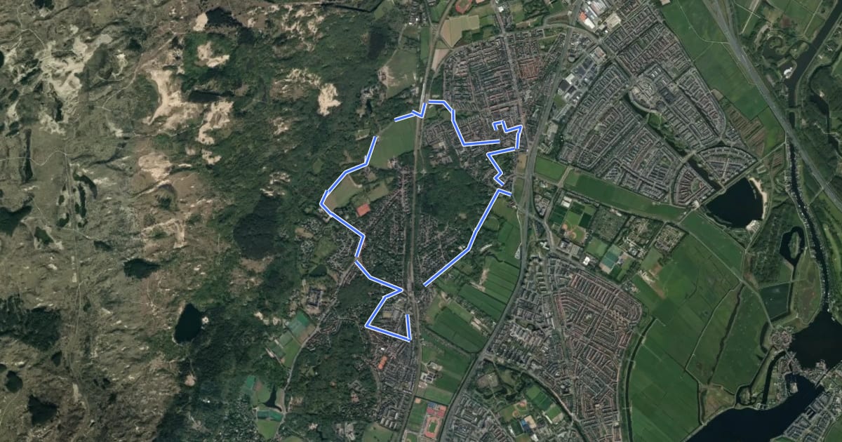 Маршрут Brederode route на спутниковом снимке