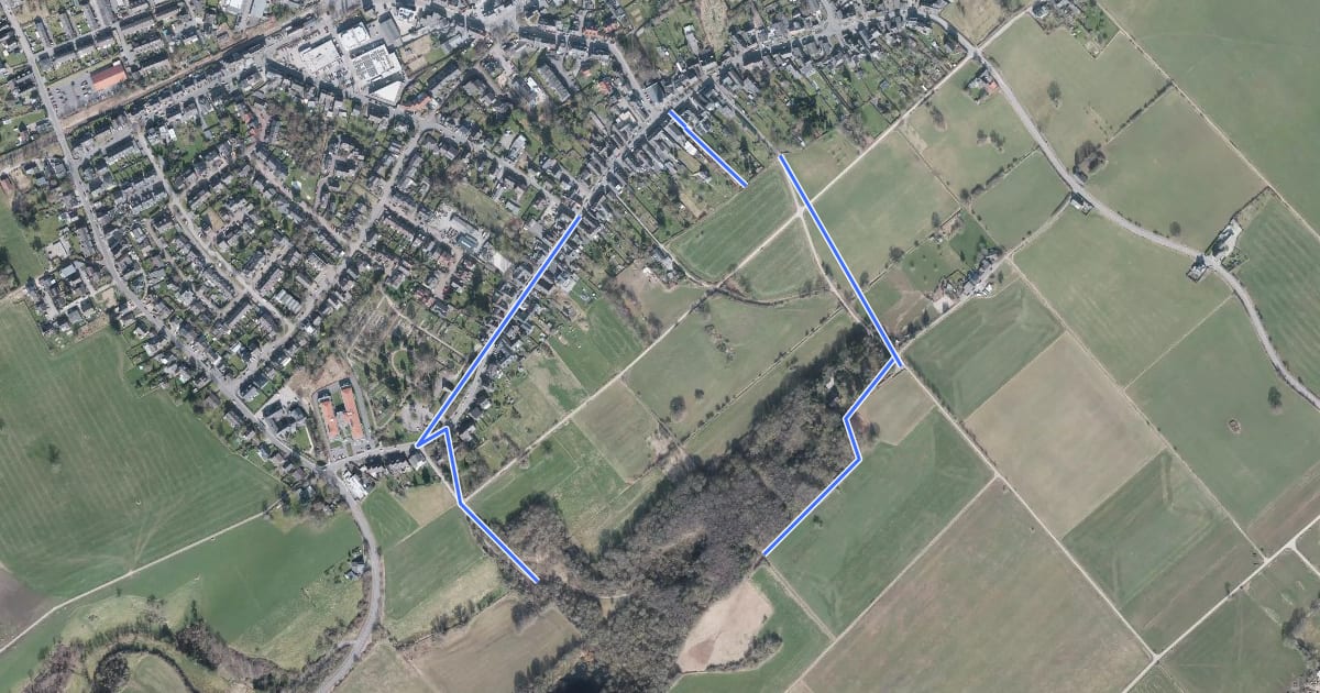 Маршрут Breinig Rundweg BR1 на спутниковом снимке