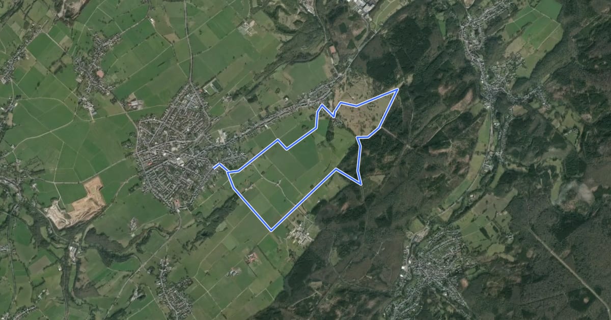 Маршрут Breinig Rundweg BR2 на спутниковом снимке
