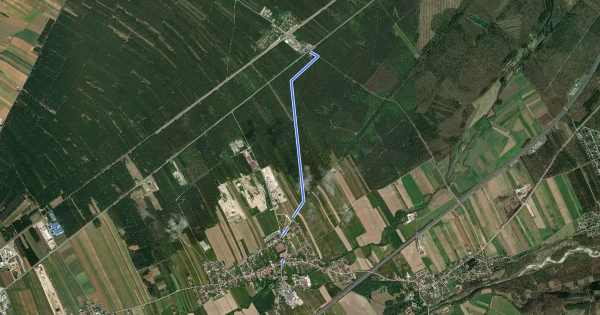 Маршрут Breitenau - Bahnhofsiedlung Sankt Egyden на спутниковом снимке