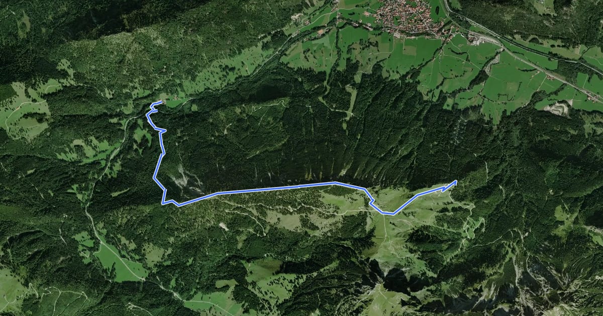 Маршрут Breitenbergbahn -Ostlerhütte - Fallmühle на спутниковом снимке