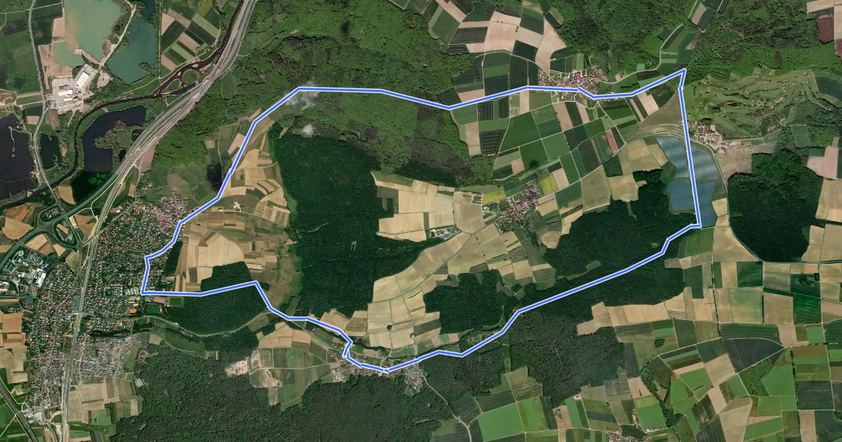 Маршрут Breitengüßbach Rundwanderweg 1 на спутниковом снимке