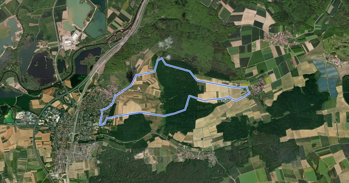 Маршрут Breitengüßbach Rundwanderweg 2 на спутниковом снимке