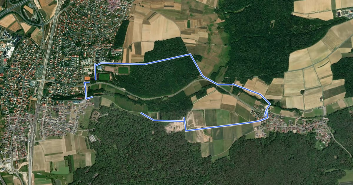 Маршрут Breitengüßbach Rundwanderweg 3 на спутниковом снимке