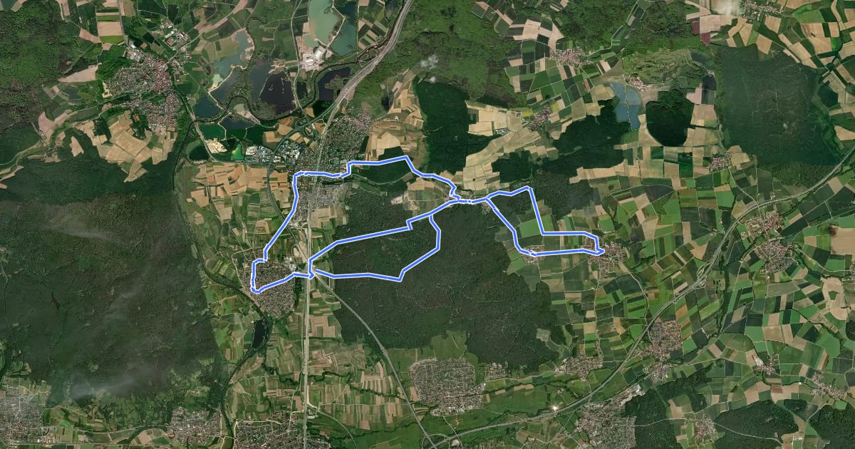 Маршрут Breitengüßbacher Brauereienweg на спутниковом снимке
