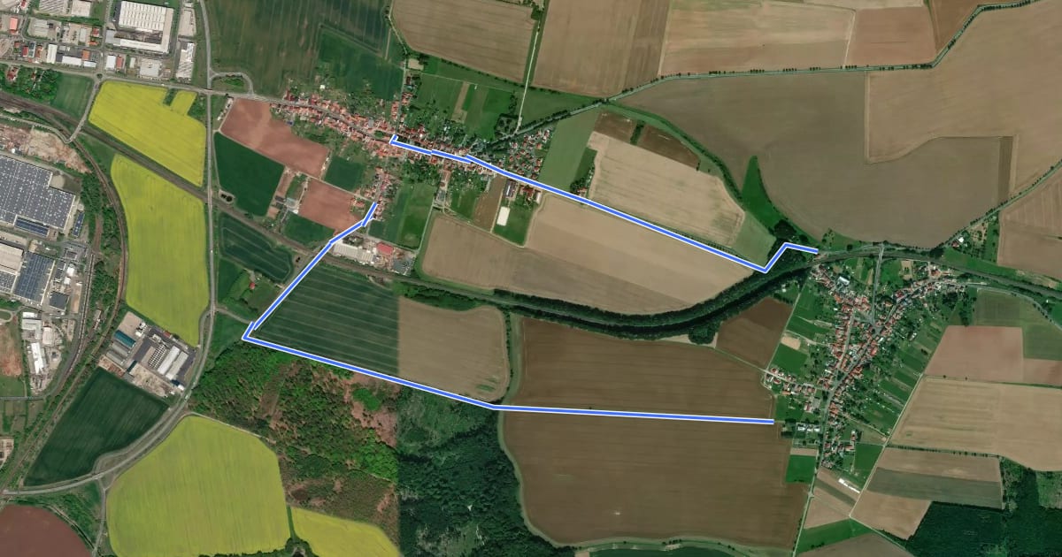 Маршрут Breitenholz - Hausen - Breitenholz на спутниковом снимке