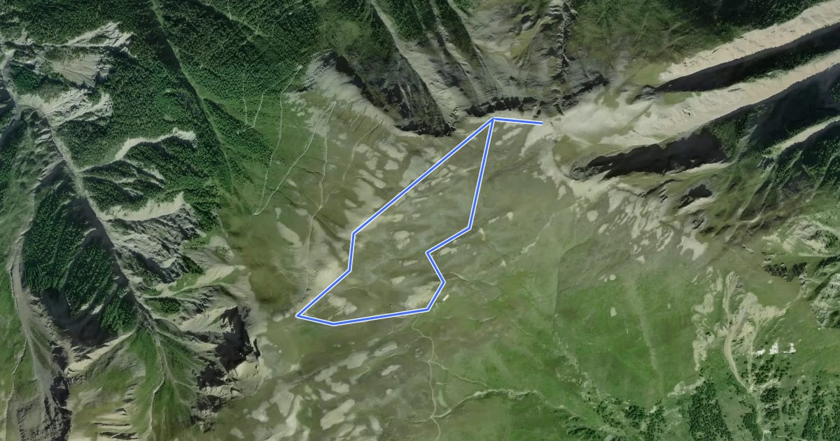 Маршрут Breithorn- Furggerchäller на спутниковом снимке