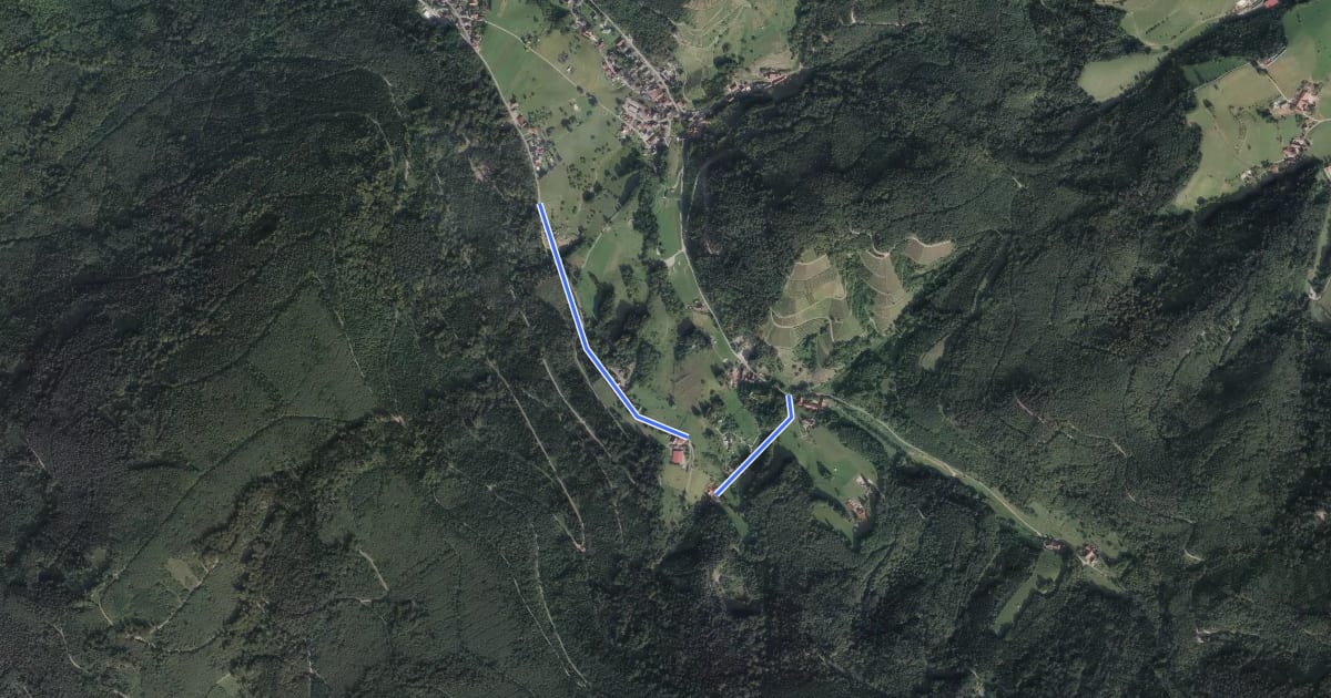 Маршрут Breitstein - Ruine Diersburg на спутниковом снимке