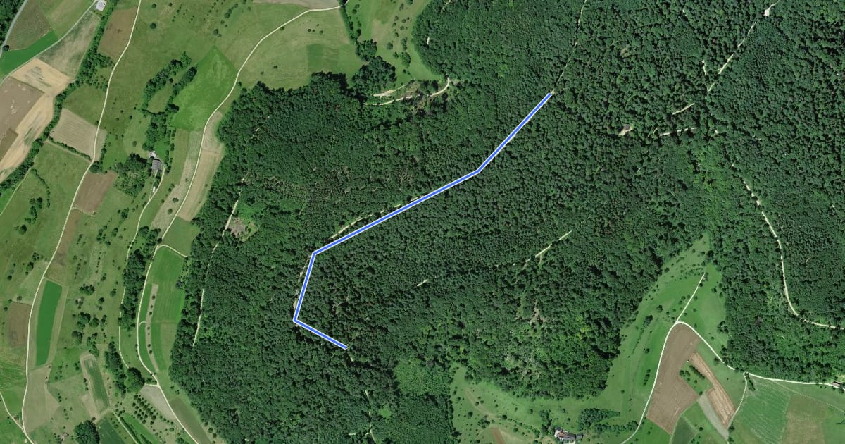 Маршрут Breitweg Waldhaus - Strick на спутниковом снимке