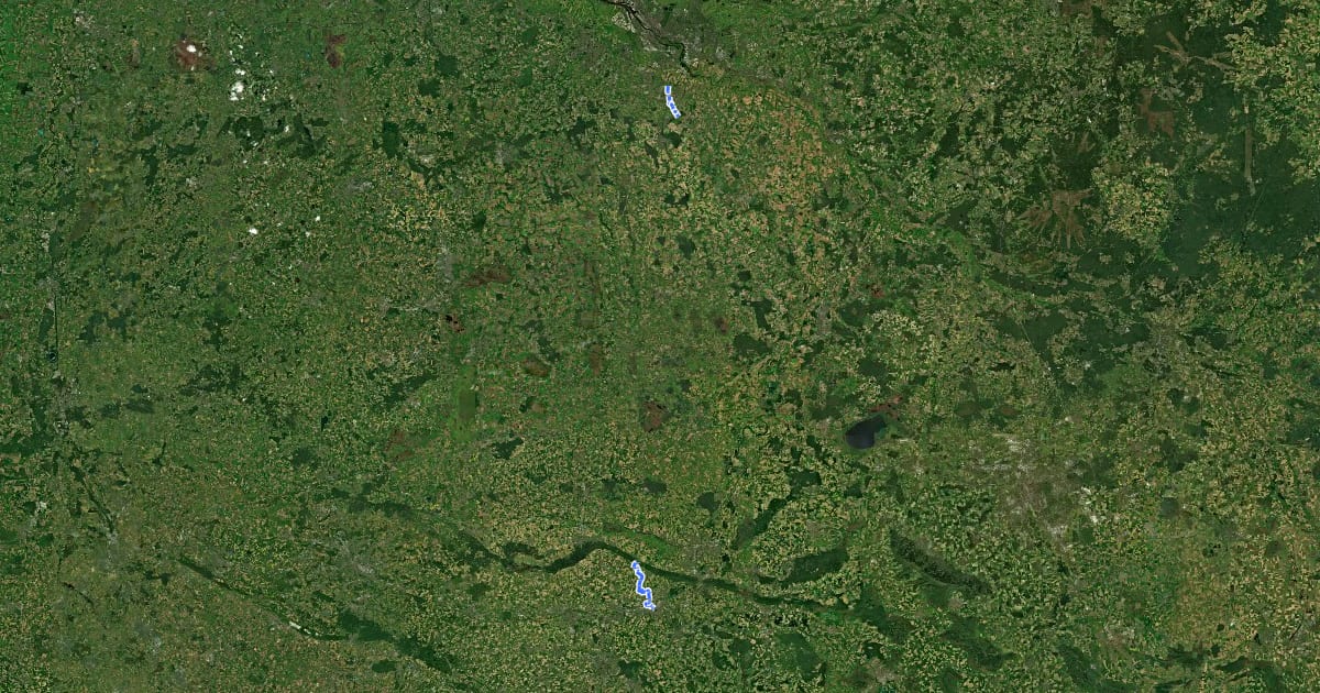 Маршрут Bremen - Bad Oeynhausen на спутниковом снимке