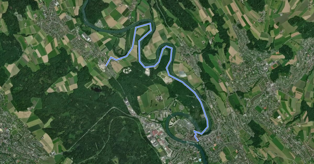 Маршрут Bremgarten - Fischbach на спутниковом снимке