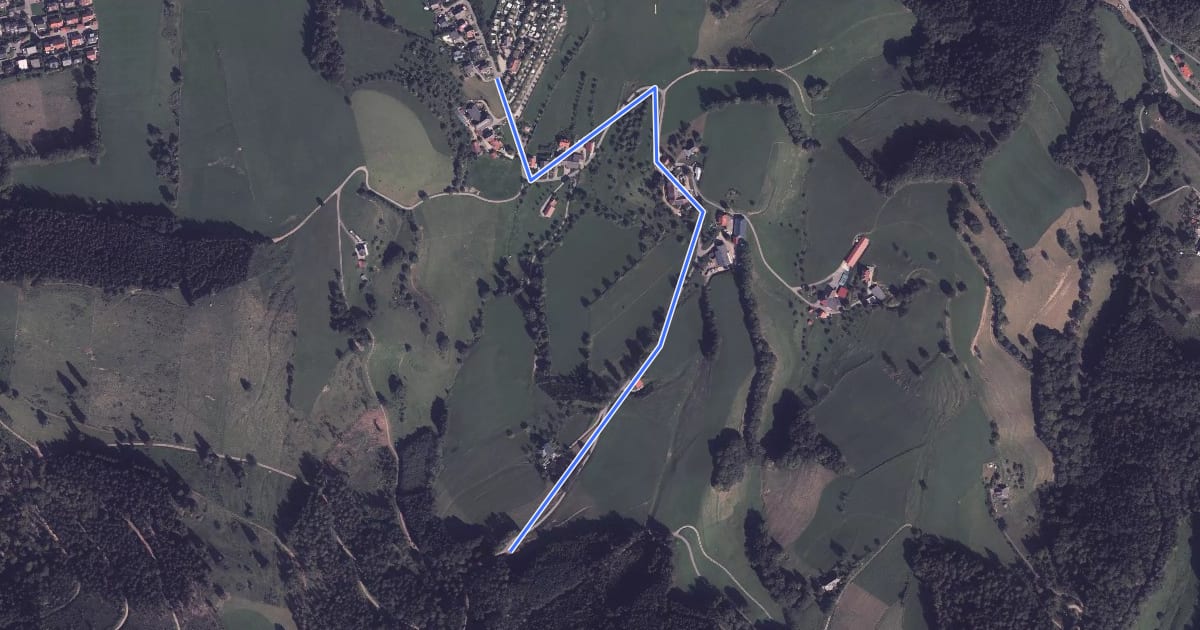 Маршрут Brendenwaldweg - Campingplatz на спутниковом снимке
