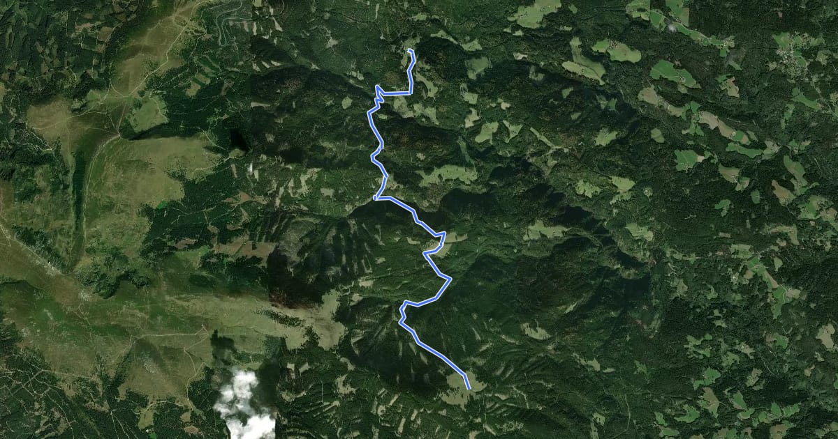 Маршрут Brendlweg (580) на спутниковом снимке