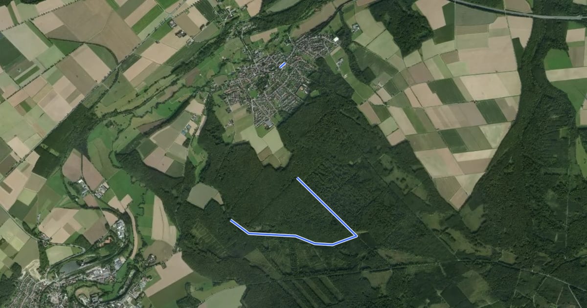 Маршрут Brenkener Rundweg B4 на спутниковом снимке