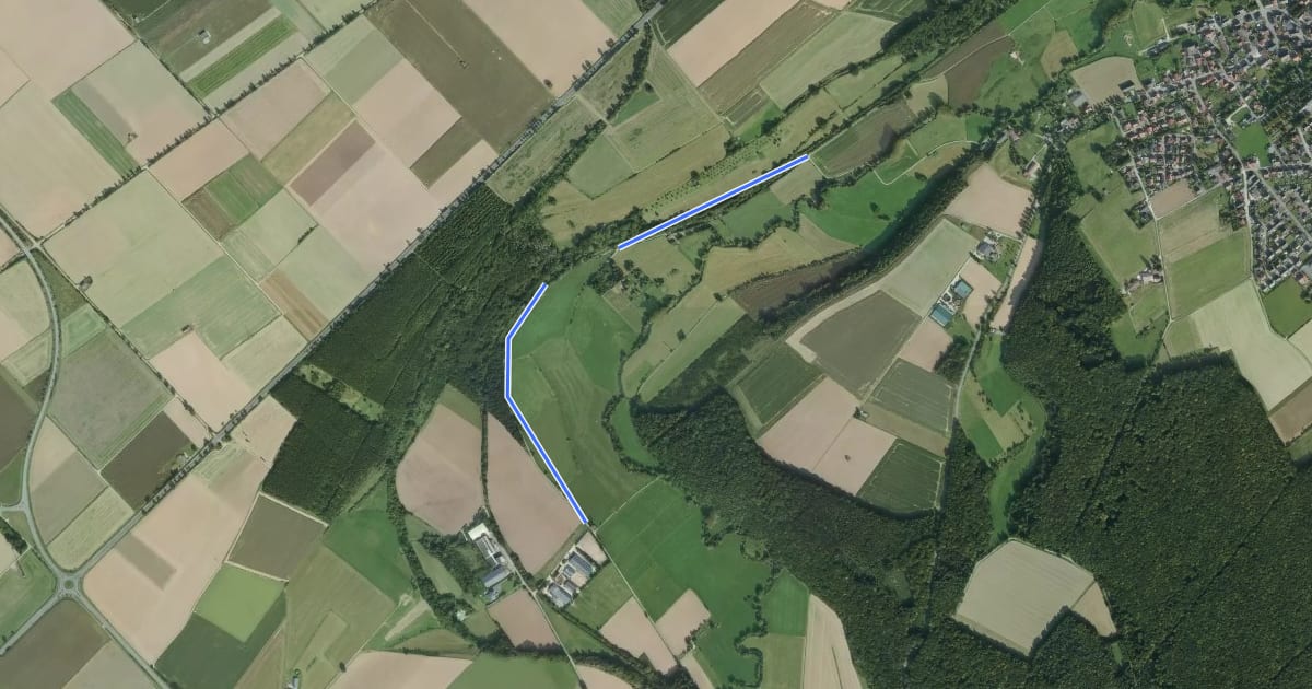 Маршрут Brenkener Wanderweg B2 на спутниковом снимке