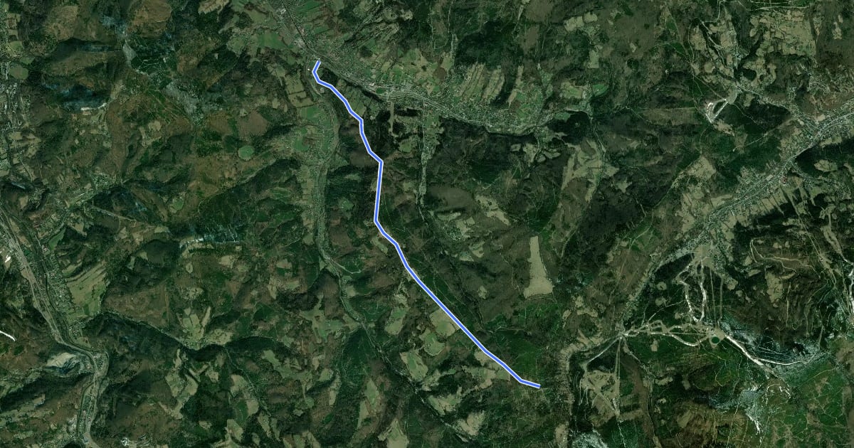 Маршрут Brenna Centrum – Grabowa (907 m.n.p.m.) на спутниковом снимке