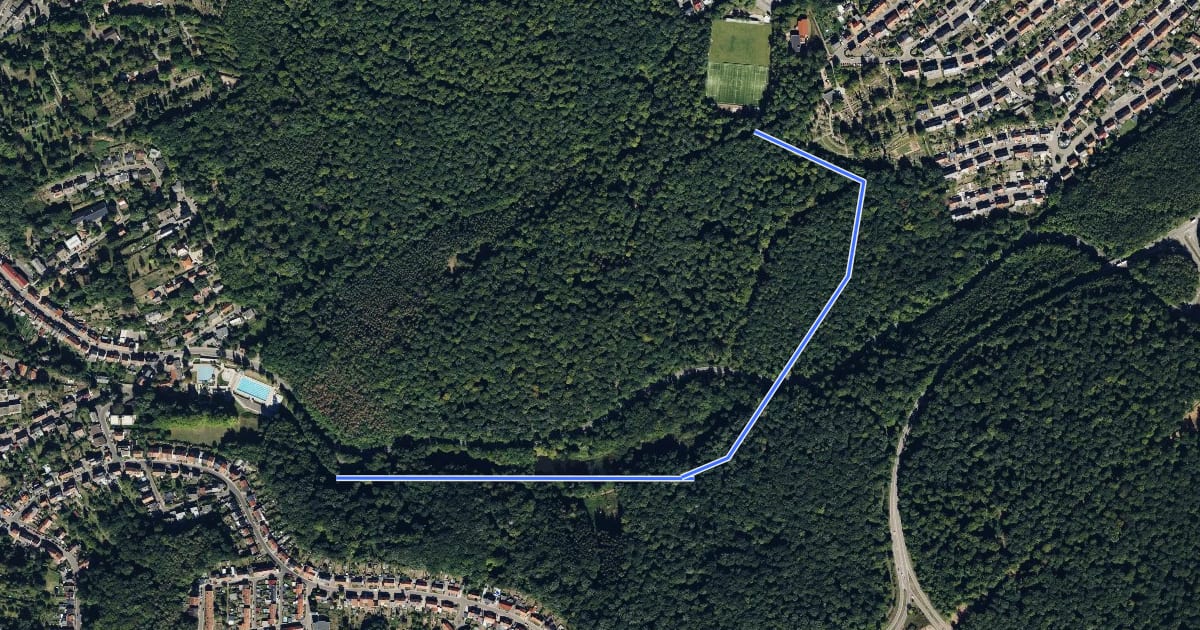 Маршрут Brennender Berg – Erlebnispfad Wasser на спутниковом снимке