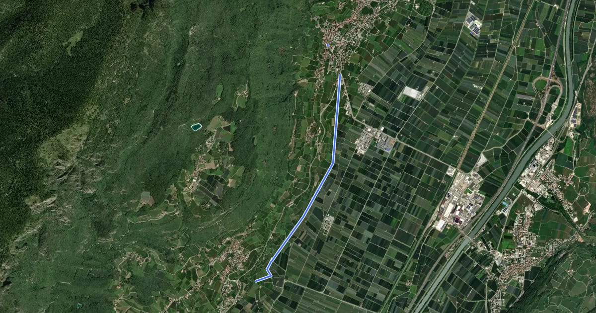 Маршрут Brentalweg на спутниковом снимке