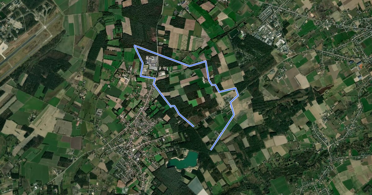 Маршрут Breugelhoeve Blauwe ruit на спутниковом снимке