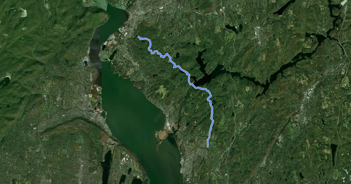 Маршрут Briarcliff-Peekskill Trailway на спутниковом снимке