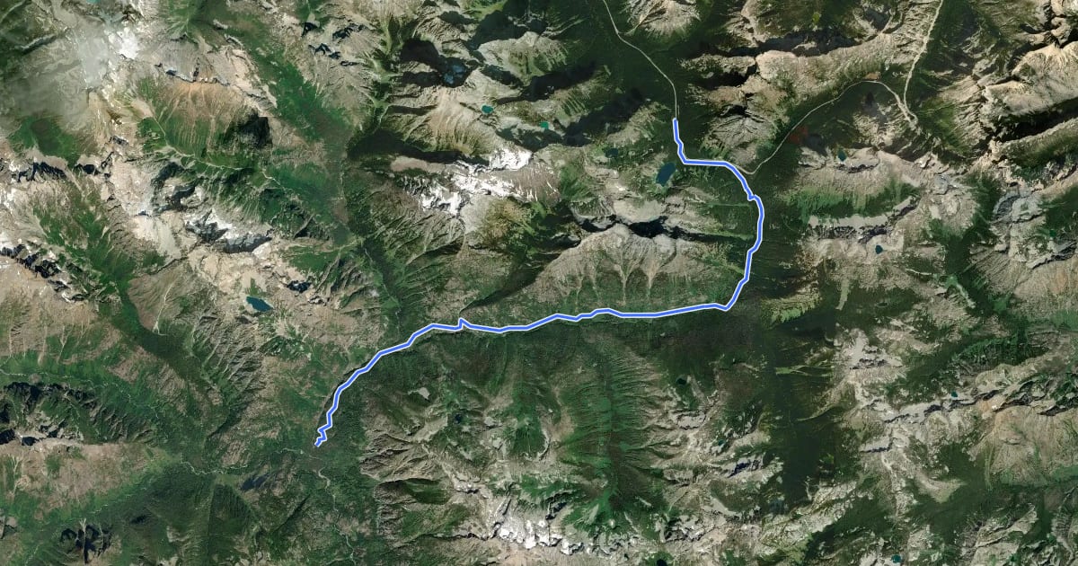 Маршрут Bridge Creek Trail на спутниковом снимке