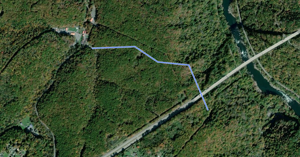 Маршрут Bridge Trail на спутниковом снимке