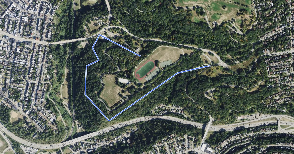 Маршрут Bridle Trail на спутниковом снимке