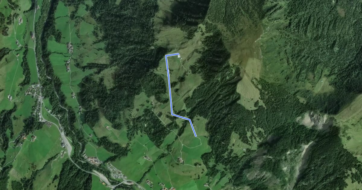 Маршрут Briefträgerweg на спутниковом снимке