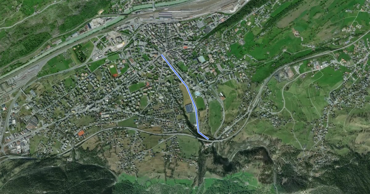 Маршрут Brig - Napoleonbrücke на спутниковом снимке