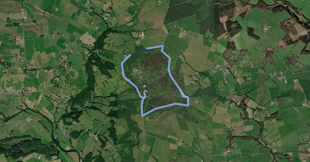 Маршрут Brimham Rocks Boundary Walk на спутниковом снимке